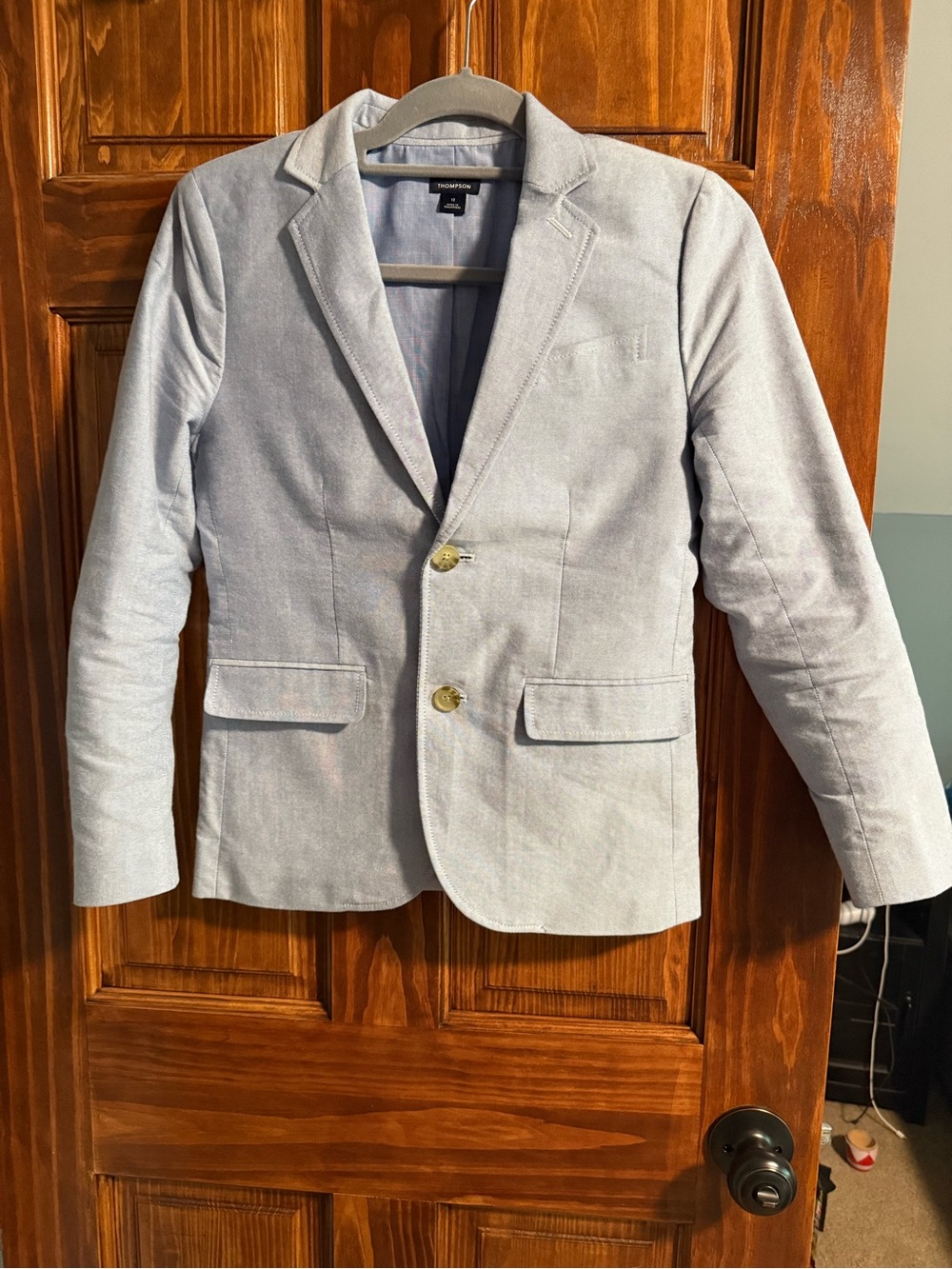 J.Crew Crewcuts Thompson Boys Suit Size 12 Cloudy Blue Oxford - Picture 4 of 6